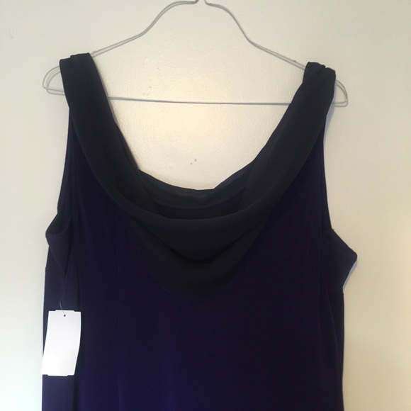 NWT Tahari Deep Purple Long Dress - Picture 6 of 12